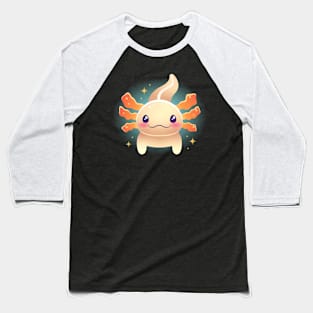 Yellow Anime Axolotl Design for Axolotl Lovers Baseball T-Shirt